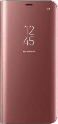   Калъф тефтер огледален CLEAR VIEW за Samsung Galaxy J5 2017 J530F златисто розов 